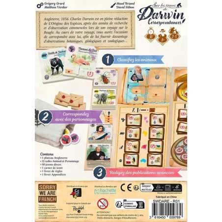 Sur les Traces de Darwin - Extension Correspondances - Sorry we are French - Jeux de société - Gigamic