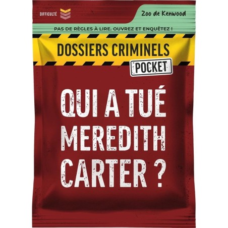 Dossiers Criminels Pocket - Qui a tué Meredith Carter? - Jeux de société - Platonia Games