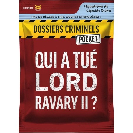 Dossiers Criminels Pocket - Qui a tué Lord Ravary Ii? - Jeux de société - Platonia Games