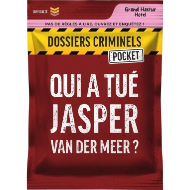 Qui Tué Jasper Van Der Meer ? - Dossiers Criminels Pocket - Jeu d'Enquête