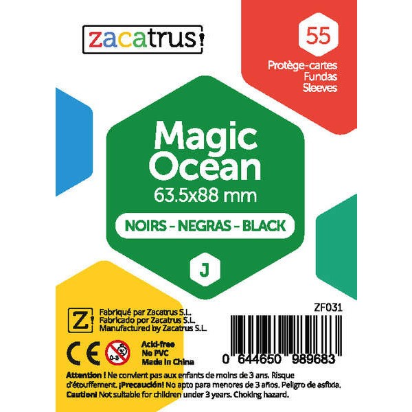 Protègecartes Magic Ocean Standard: 63,5 mm 88mm Noir Gigamic