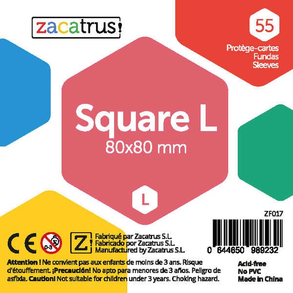 80x80mm Lot de 55 protègecartes Square Zacatrus