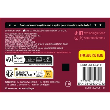 Relation Foireuse - Jeux de société - Exploding Kittens