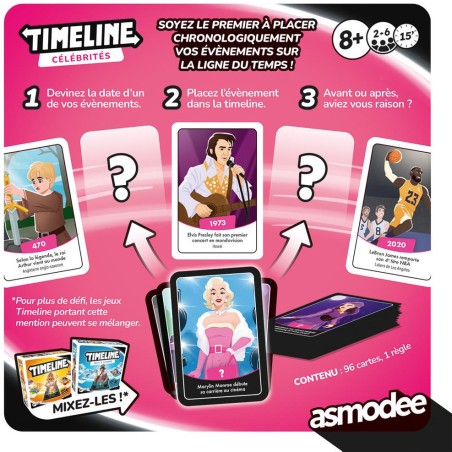 Timeline : Célébrités - Jeu de Société - Jeu de Cartes - Asmodée