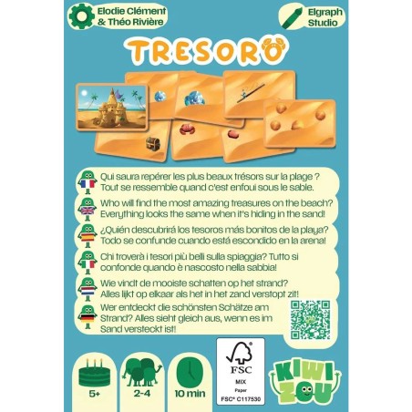 Tresoro - Jeu de Société - Jeu de Cartes - Dès 5 Ans - Kiwizou