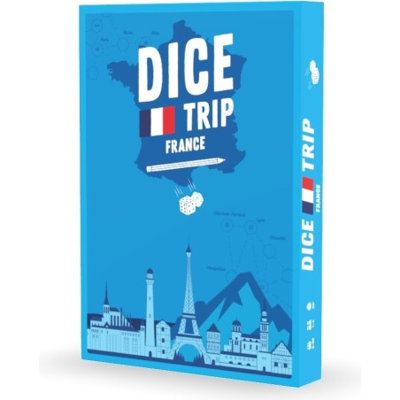 Dice trip France - jeu de roll and write - Helvetiq