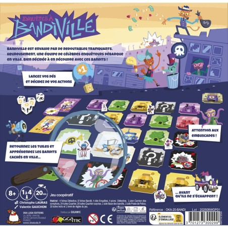 Enquêtes à Bandiville - Editions - Jeux de société - Oka Luda