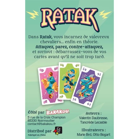 Ratak - Jeu de Cartes - Jeu de Défausse - Jeu de Société - Gigamic