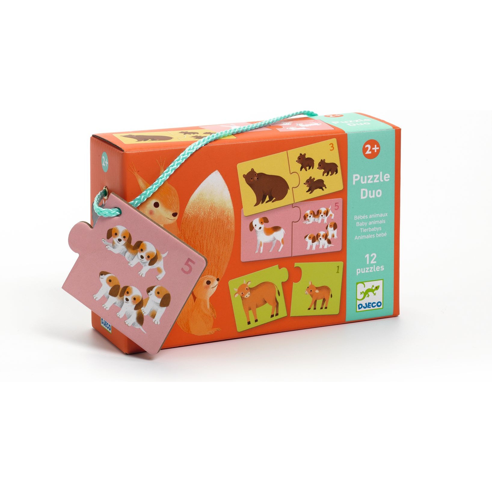 Puzzle duo Bébés animaux : jouets, déco, puériculture Djeco
