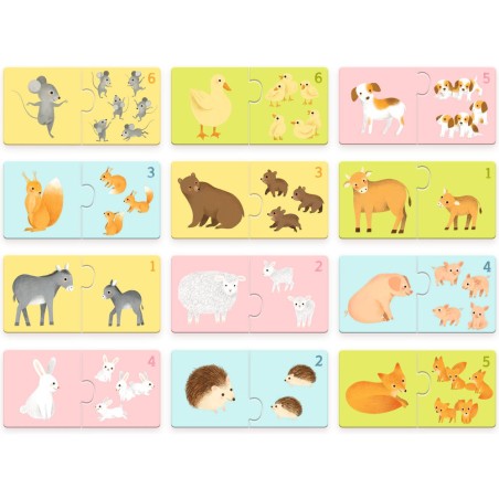 Puzzle duo - Bébés animaux - : jouets, déco, puériculture - Djeco