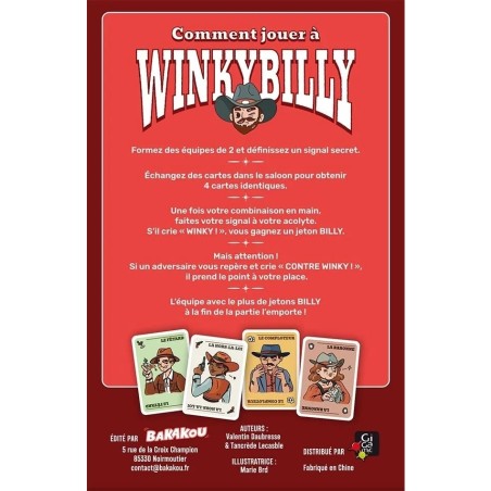 Winky Billy - Bakakou - Jeux de société - Gigamic