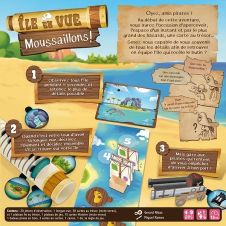 Île en Vue : Moussaillons ! - Jeu de Société pour Enfants - Gigamic
