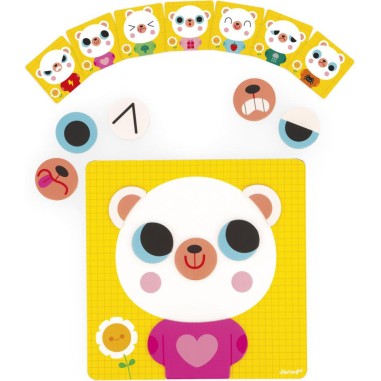 Jeu Magnétique - L'Ours des Émotions : Jouets Magnétiques - Janod