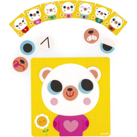 Jeu Magnétique - L'Ours des Émotions : Jouets Magnétiques - Janod