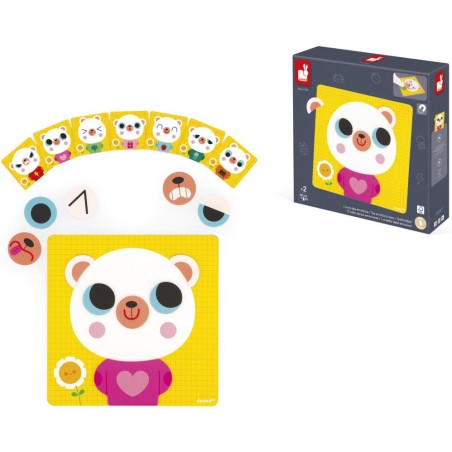 Jeu Magnétique - L'Ours des Émotions : Jouets Magnétiques - Janod