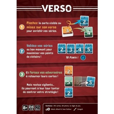 Verso - Jeu de Société - Jeu de Cartes - Gigamic