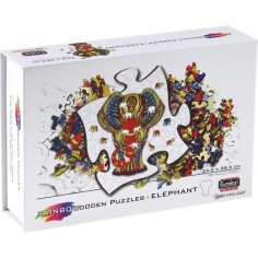 Rainbow Puzzle en bois - Elephant - 99 pièces - Jeux classiques