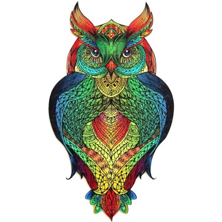 Rainbow Wooden Puzzle Hibou - 137 pcs - Eureka 3D Puzzle - Rainbowooden