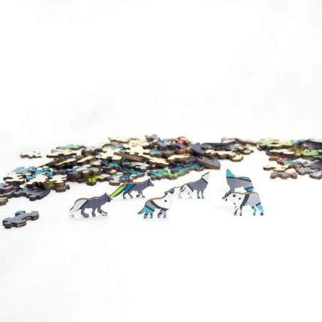 Rainbow Wooden Puzzle Loup - Un jeu Eureka 3D Puzzle - Rainbowooden