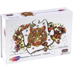 Rainbow Wooden Puzzle Tigre - Un jeu Eureka 3D Puzzle - Rainbowooden