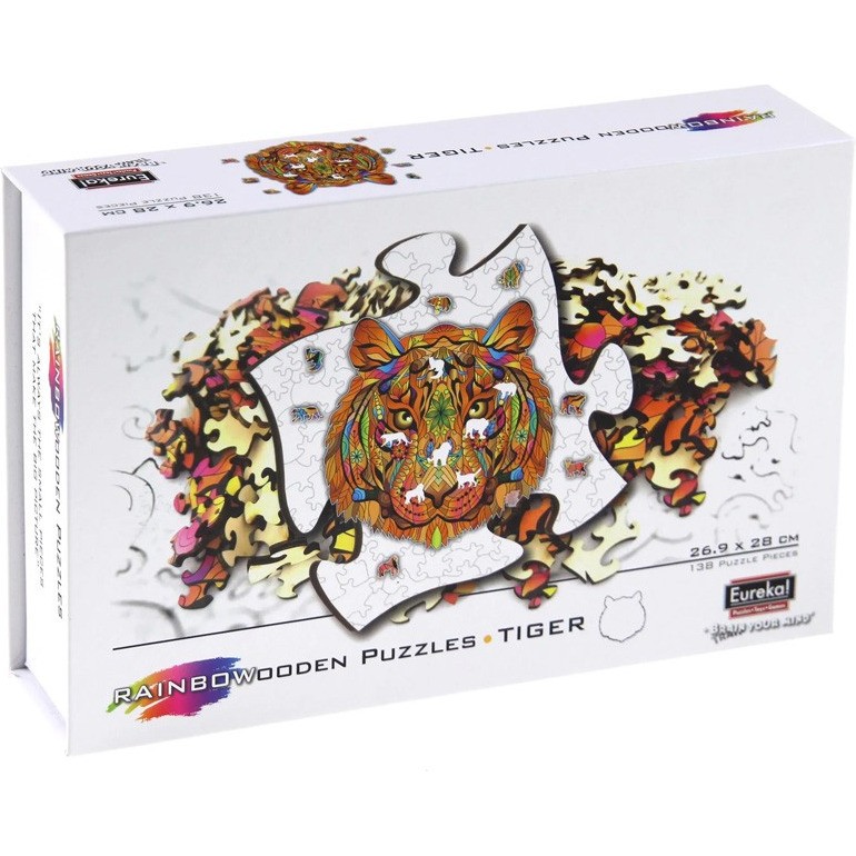Rainbow Puzzle en bois Tigre 139 pièces Rainbowooden