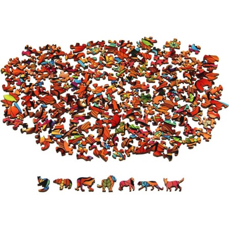 Rainbow Wooden Puzzle Tigre - Un jeu Eureka 3D Puzzle - Rainbowooden