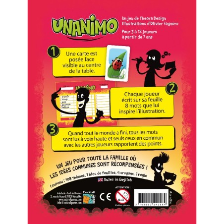 Unanimo - Jeu de société - Cocktail Games