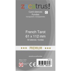 61x112mm - Lot de 55 protège-cartes French Tarot Premium - Zacatrus