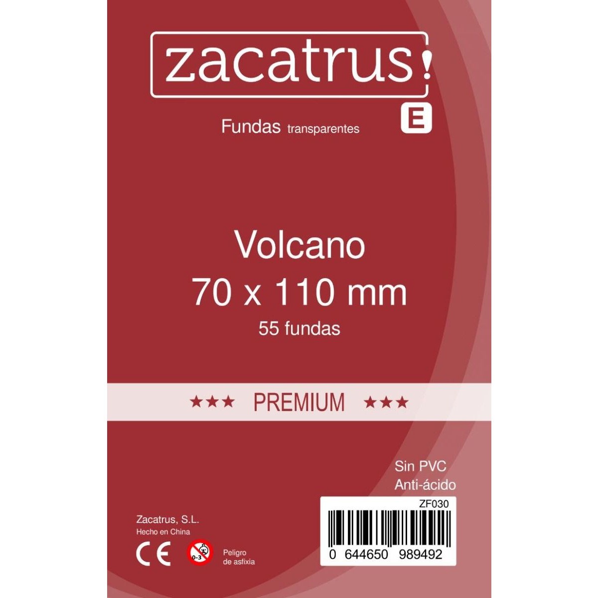 70x110mm Lot de 55 protègecartes Volcano Premium Zacatrus