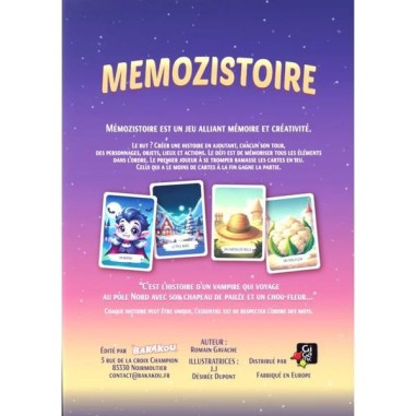 Memozistoire - Jeu de Société - Jeu pour Enfants - Bakakou