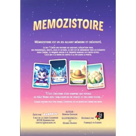 Memozistoire - Jeu de Société - Jeu pour Enfants - Bakakou