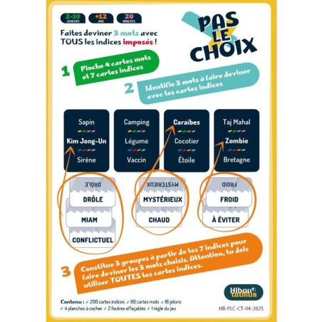 Pas le Choix - Jeu de Société - Jeu d'Ambiance - Hiboutatillus