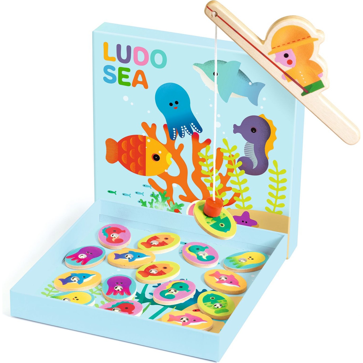 Jeux educatifs bois ludo sea 4 jeux Djeco