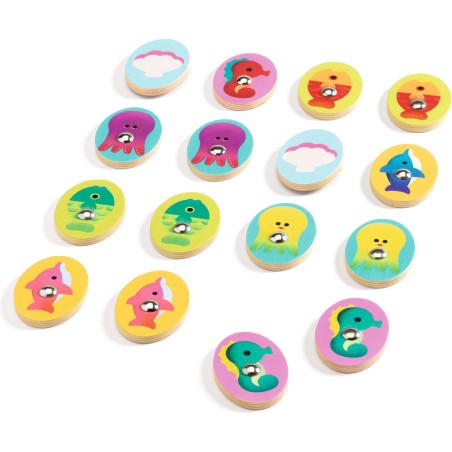 Jeux educatifs bois -ludo sea - 4 jeux - Djeco