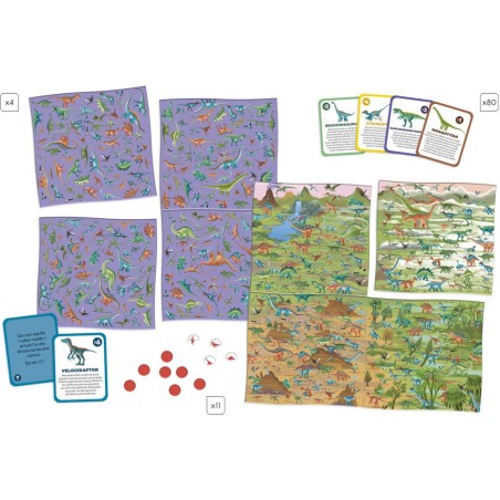 Cherche et Trouve les Dinosaures : Jeux éducatifs science et géographie - Janod