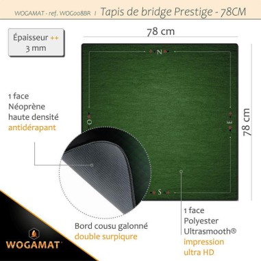 Tapis Bridge Prestige - 78X78 cm - Accessoires - Wogamat