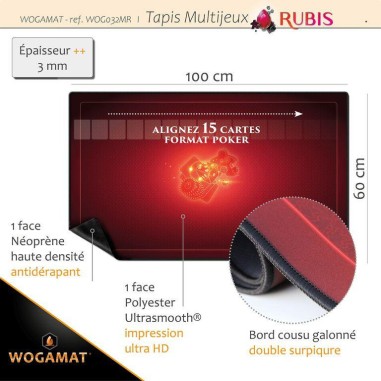 Tapis Multijeux Taille 2: Rubis - Accessoires - Wogamat