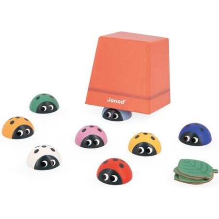 Jeu de mémoire - coccinelles - plusieurs niveaux de jeu pour développer sa mémoire tout au long de la maternelle - Janod