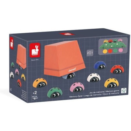 Jeu de mémoire - coccinelles - plusieurs niveaux de jeu pour développer sa mémoire tout au long de la maternelle - Janod