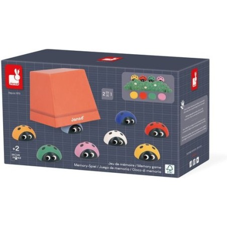 Jeu de mémoire - coccinelles - plusieurs niveaux de jeu pour développer sa mémoire tout au long de la maternelle - Janod