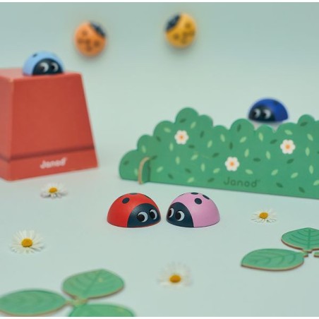 Jeu de mémoire - coccinelles - plusieurs niveaux de jeu pour développer sa mémoire tout au long de la maternelle - Janod