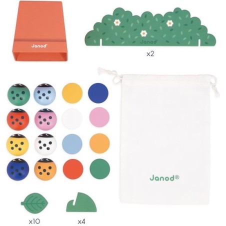 Jeu de mémoire - coccinelles - plusieurs niveaux de jeu pour développer sa mémoire tout au long de la maternelle - Janod
