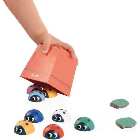 Jeu de mémoire - coccinelles - plusieurs niveaux de jeu pour développer sa mémoire tout au long de la maternelle - Janod