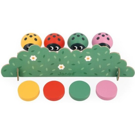 Jeu de mémoire - coccinelles - plusieurs niveaux de jeu pour développer sa mémoire tout au long de la maternelle - Janod