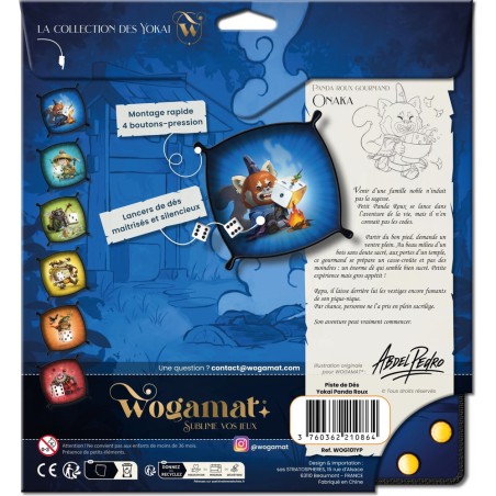 Piste de dés Yokai : Panda Roux - Accessoire de jeu - Wogamat