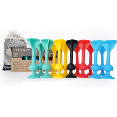Tossit Pack Famille : Rouge - Cyan - Bleu - Jaune - Jeu classique