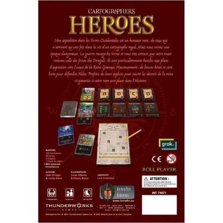 Cartographers - Heroes - Intrafin - Jeux de société - Thunderworks Games