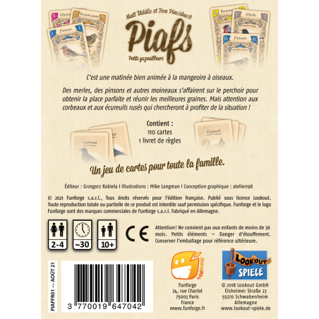 Piafs - Jeux de société - Funforge