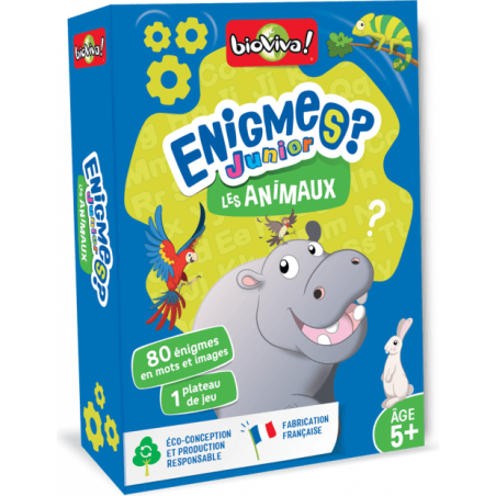 Enigmes Junior - Les Animaux - Jeux de société - Bioviva Editions