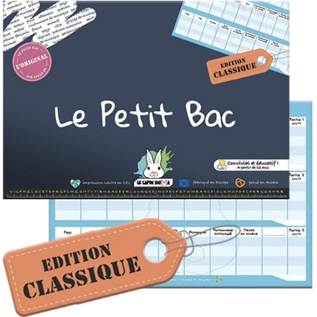 Jeu du Petit Bac - Edition Classique - Le Lapin Sigma